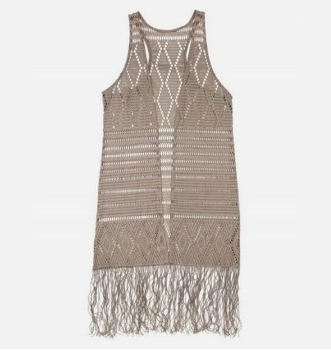 Beach Bunny Boho Macrame Fringe Swim Coverup/Duster - Small - photo 2