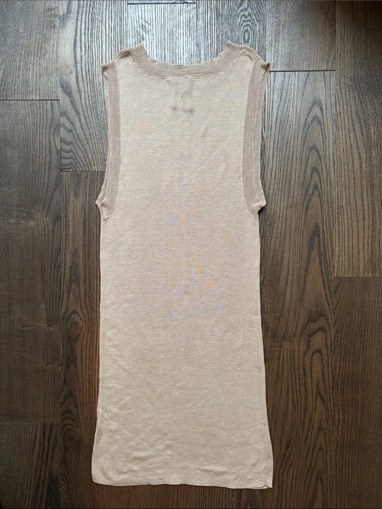 Guess Marciano Tan Silk Sleeveless Sweater - Fits Small - photo 2