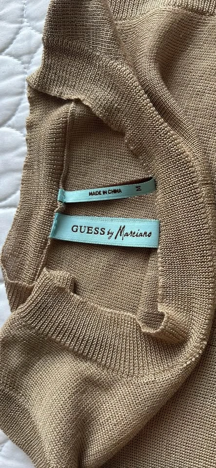 Guess Marciano Tan Silk Sleeveless Sweater - Fits Small - photo 5