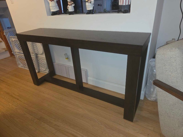 Modern Sofa Table - Espresso Finish (64")
