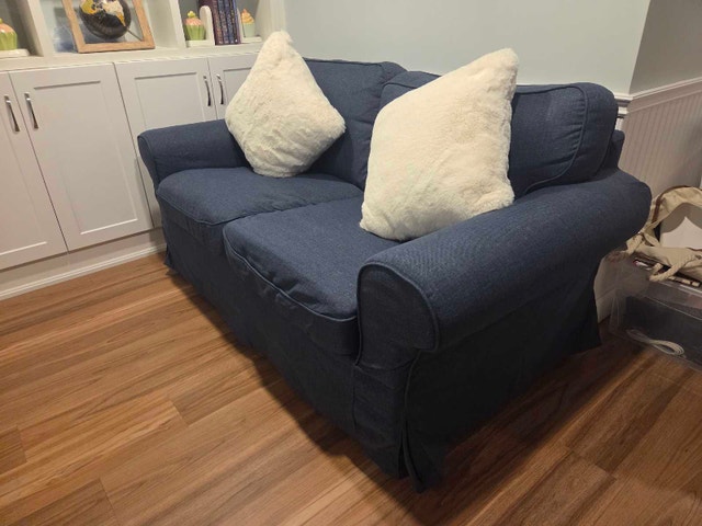 Navy Blue IKEA EKTORP Loveseat - Excellent Condition - photo 2