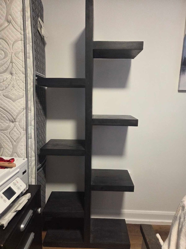 Solid Mango Wood Modern "Tree" Bookshelf - 70" Tall