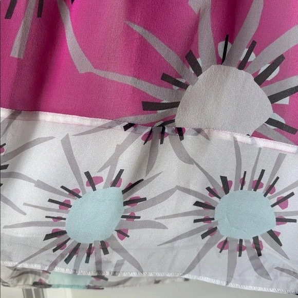 DVF Diane von Furstenberg SILK Pink Watercolour Halter Top Tunic - photo 5