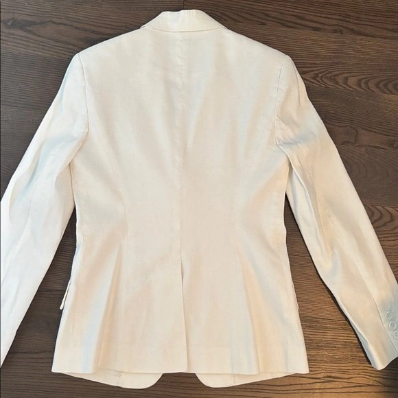BEBE Snow White sz 4 Stretch Linen Lined Blazer Jacket - photo 2