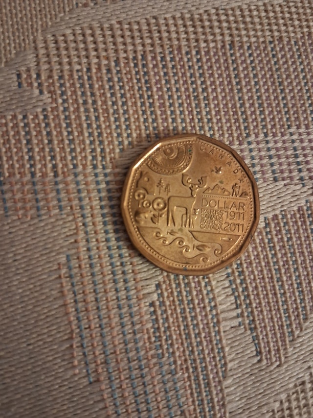 2011 Parks Canada Centennial 1 Dollar Loonie