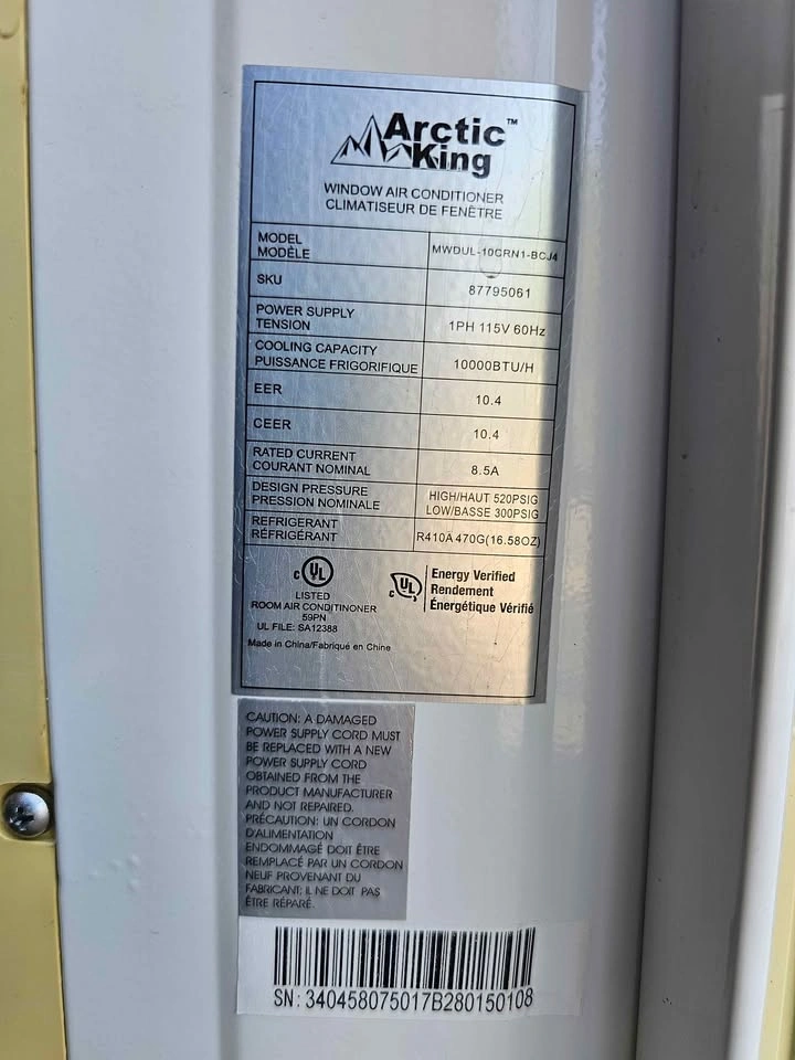 Arctic King 10000 BTU Vertical Window AC - photo 5