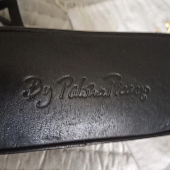 Vintage Black Paloma Picasso Italian Leather Shoulder Bag with G - photo 4