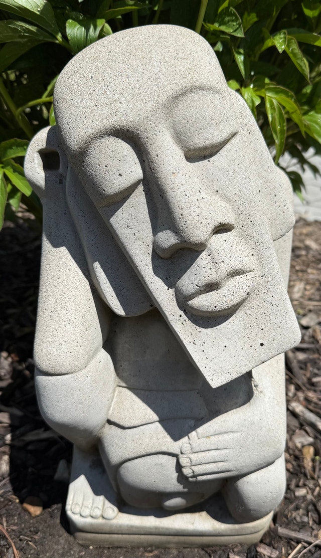 Concrete Monk Statue