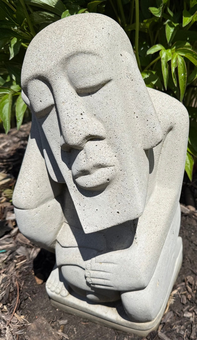 Concrete Monk Statue - photo 2