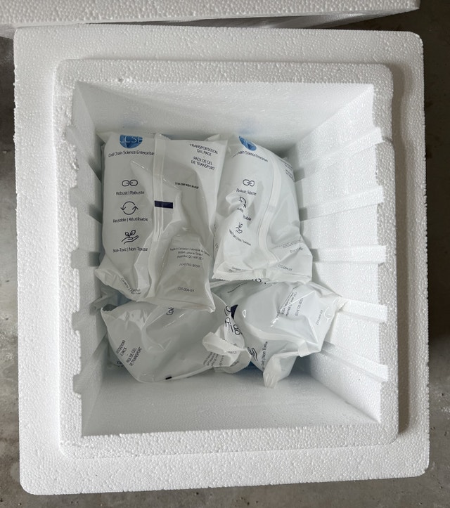 Styrofoam Cooler with Gel Ice Packs - photo 3