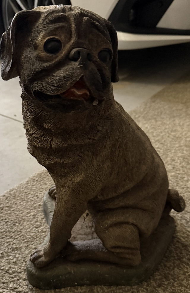 Pug Cement Statue - photo 2