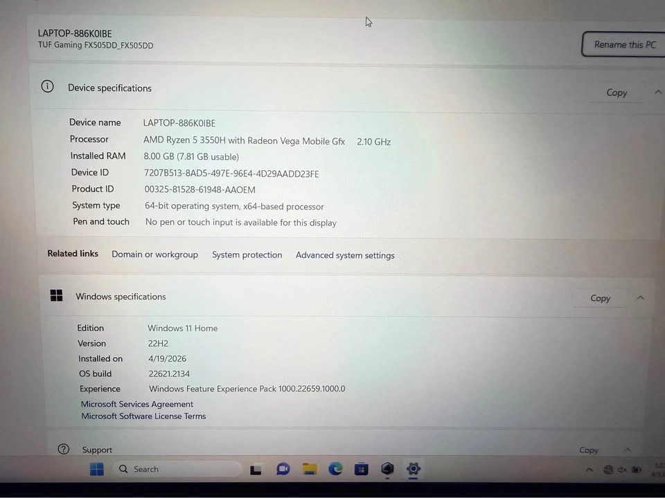 ASUS TUF Gaming FX505DD Laptop - photo 3