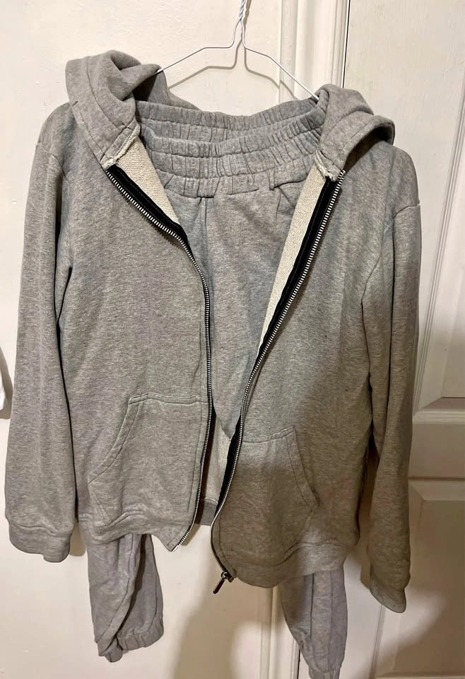 Grey Hoodie & Jogger Sweat Set | Cozy Matching Set