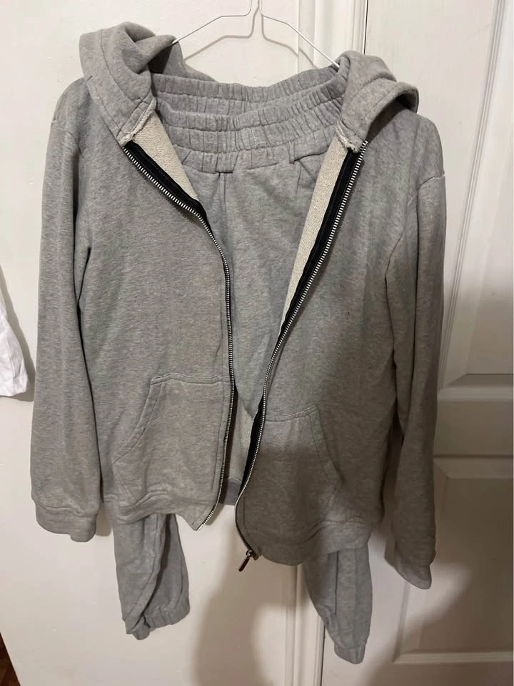 Grey Hoodie & Jogger Sweat Set | Cozy Matching Set - photo 3