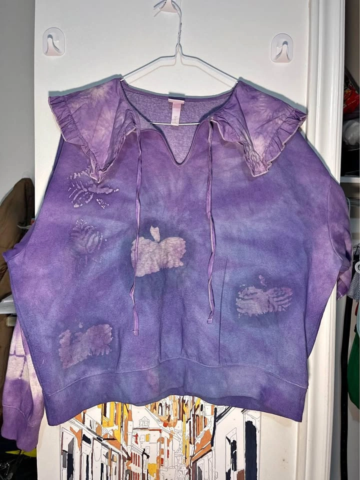 Purple & Blue Tie-Dye Sweater | Comfortable Everyday Top