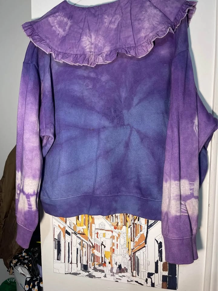 Purple & Blue Tie-Dye Sweater | Comfortable Everyday Top - photo 2