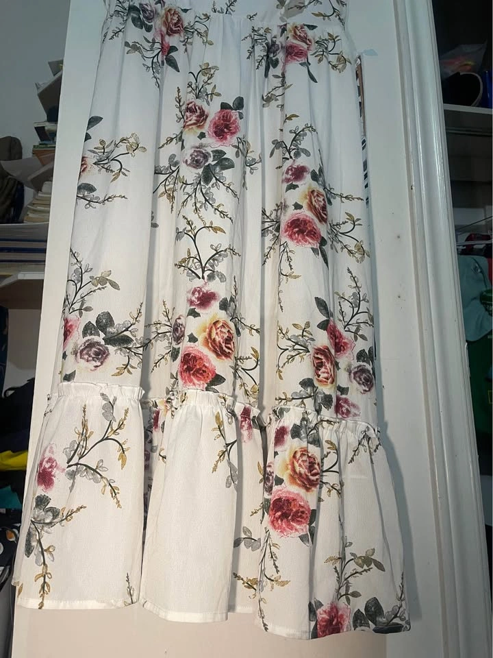 Spring/Summer Floral Midi Dress with Ruffle Hem - photo 3