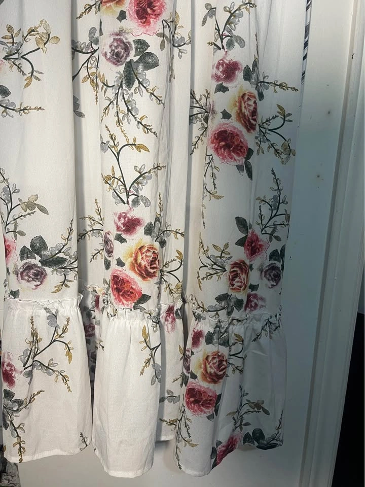 Spring/Summer Floral Midi Dress with Ruffle Hem - photo 4
