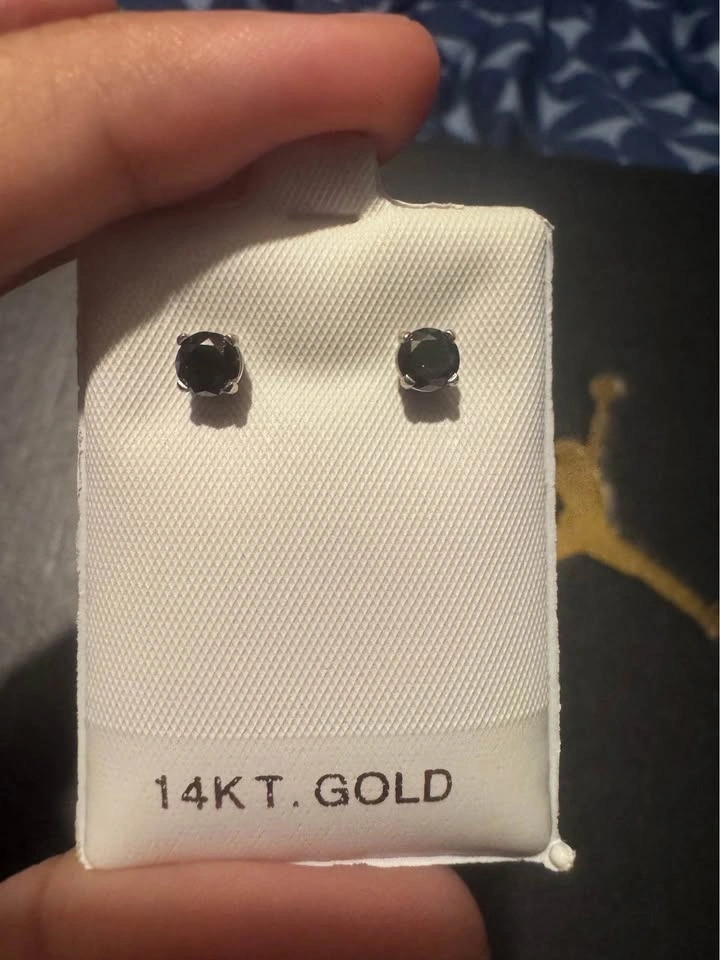 Black diamond earrings for sale! - photo 2