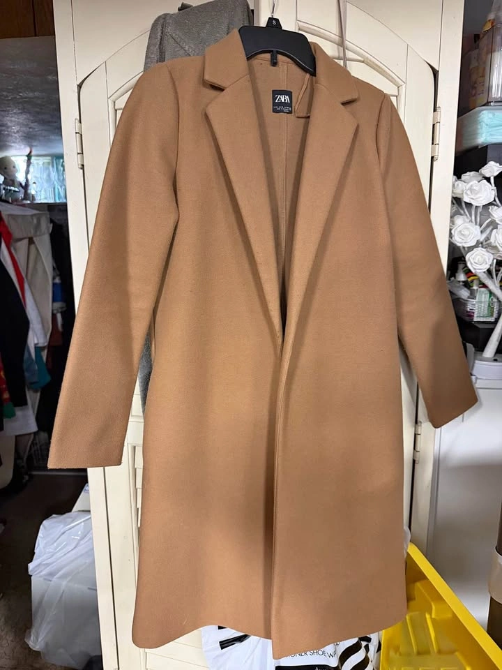 Zara - Wool Blend Double-Faced Coat Size Small
