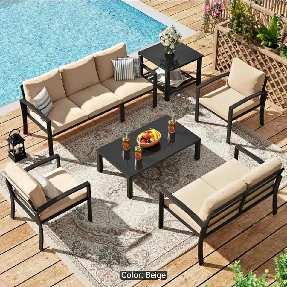 Brand new 6pc patio conversation set. 7 person seating. Pickup i