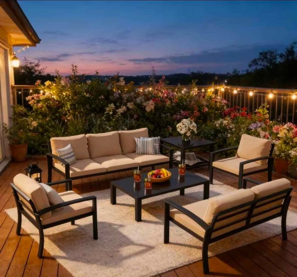 Brand new 6pc patio conversation set. 7 person seating. Pickup i - photo 2