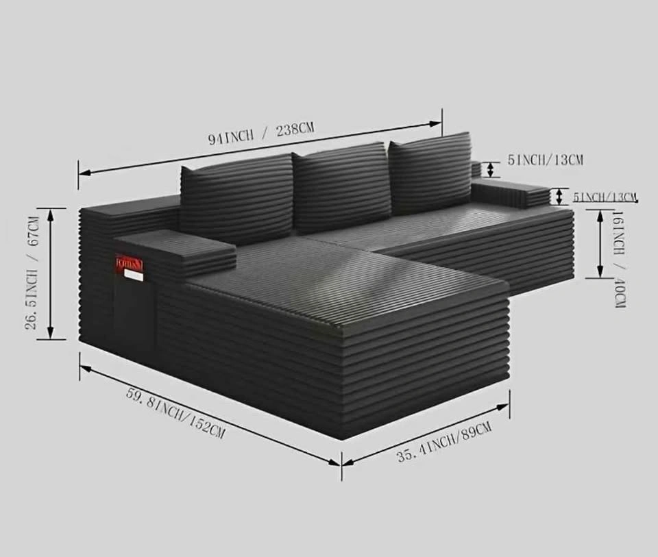 Brand New 95" Cloud Modular Sectional Sofa Couch - Right Chaise - photo 3
