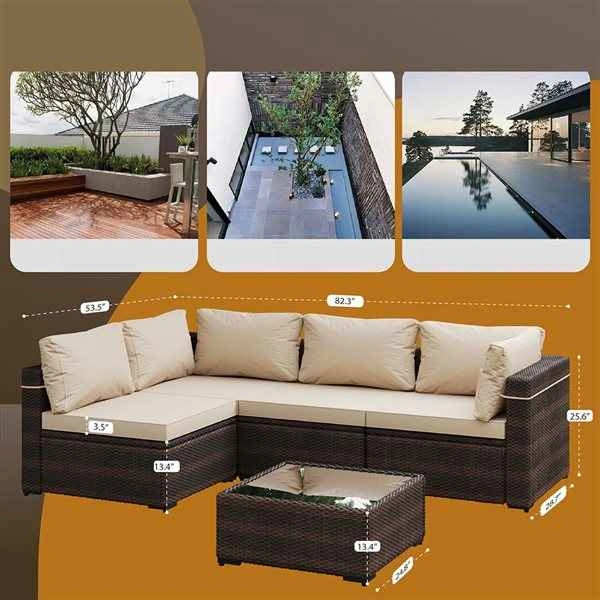 Brand new 5pc patio sectional set. Pickup Spruce Grove. 1 Left! - photo 2