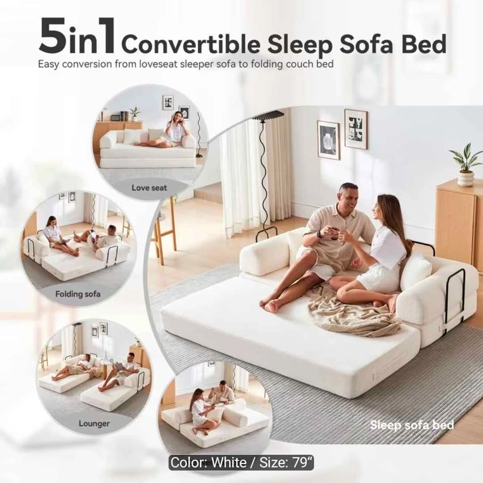 Brand new Convertible Sofa Bed with Fixed-Shape Frame & Connecti - photo 3