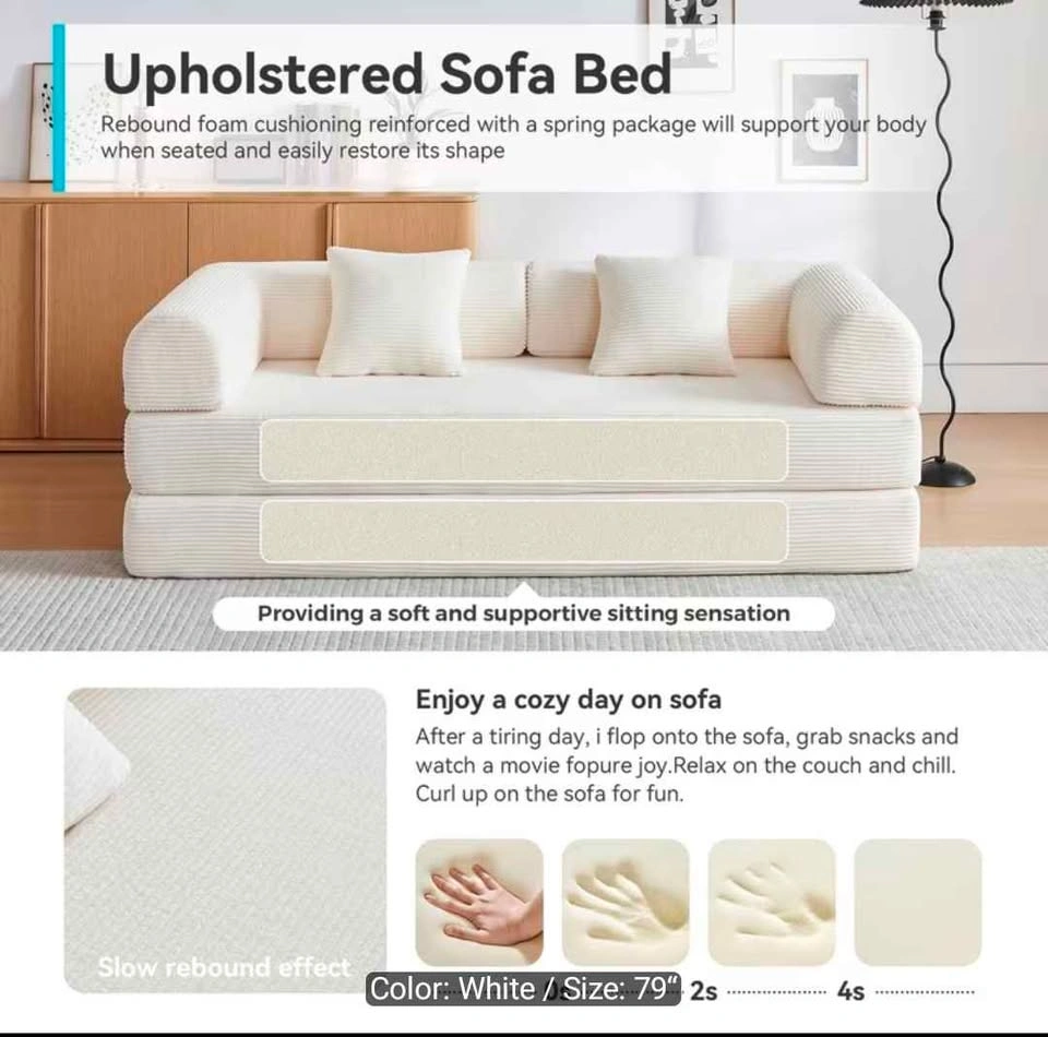 Brand new Convertible Sofa Bed with Fixed-Shape Frame & Connecti - photo 5
