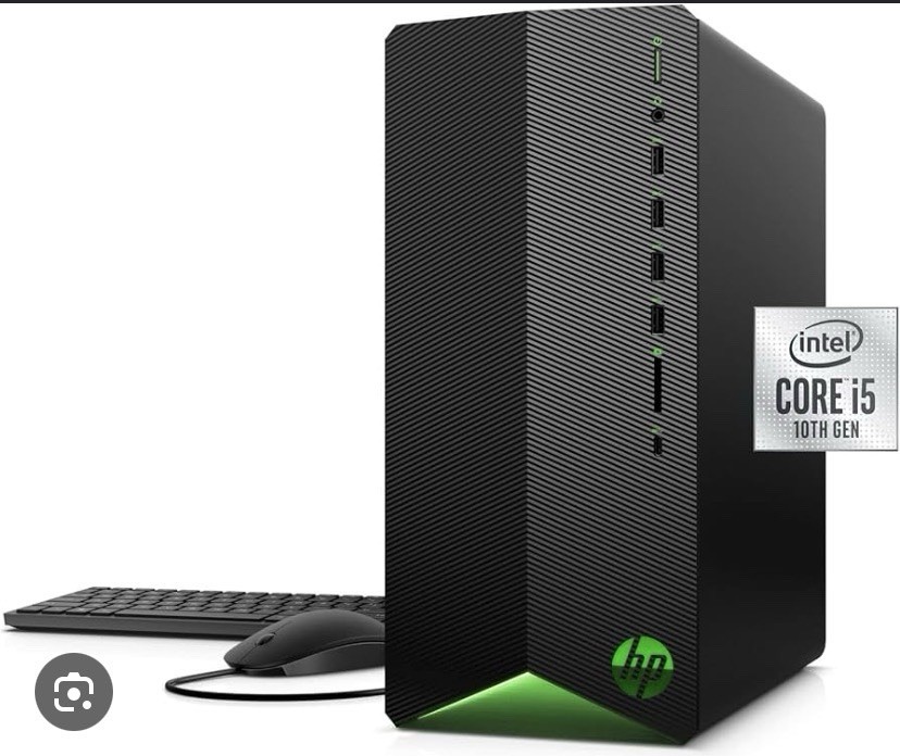 HP Tower Desktop Intel Core i5 10th Gen Black w/ Keyboard & Mous
