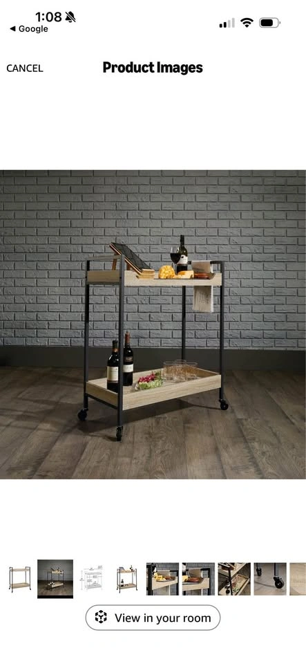 Bar Cart / Pantry Cabinets - Charter Oak Finish