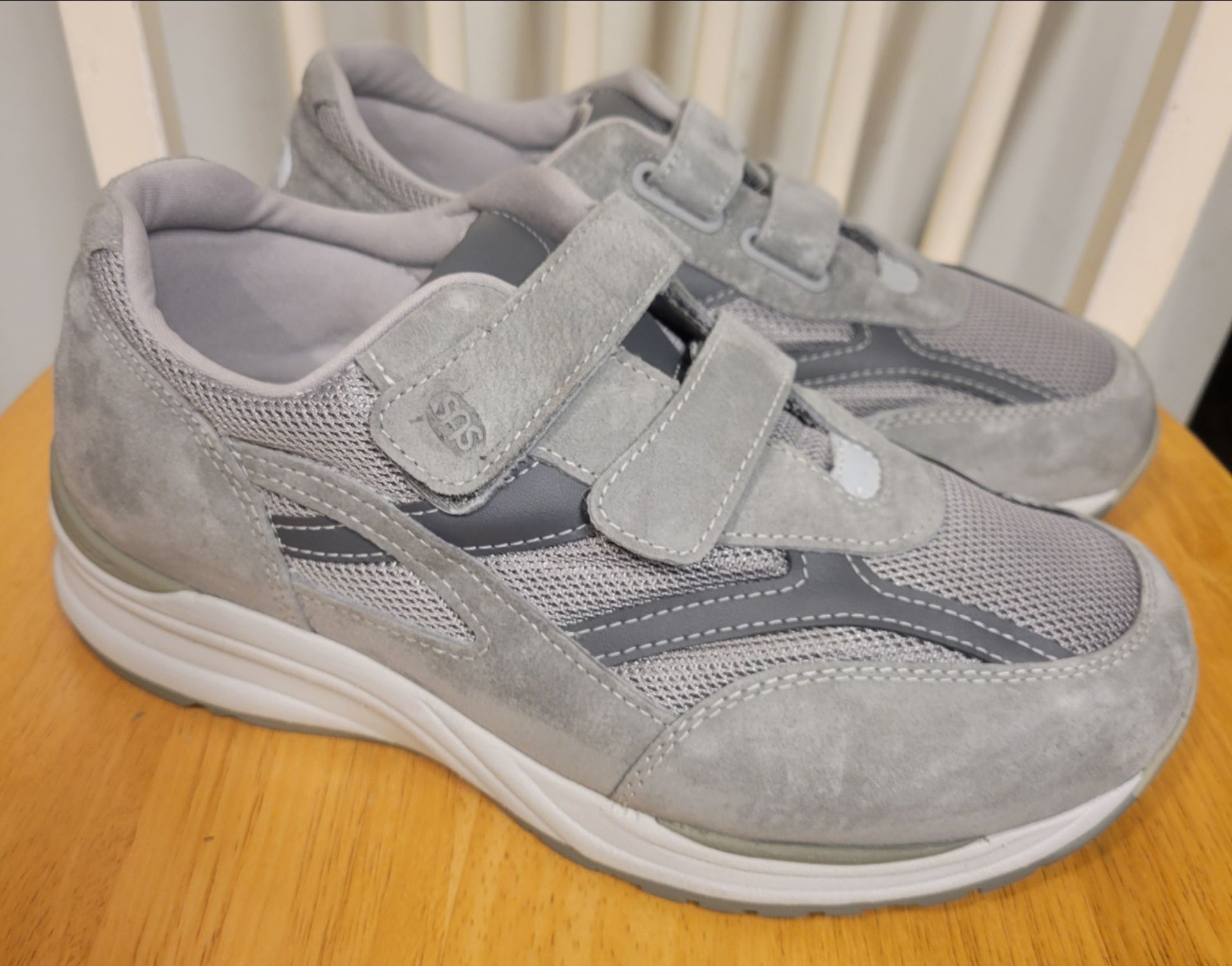 SAS Men's Journey Mesh JV Gray Diabetic Shoes Size 10.5 XXX-WIDE
