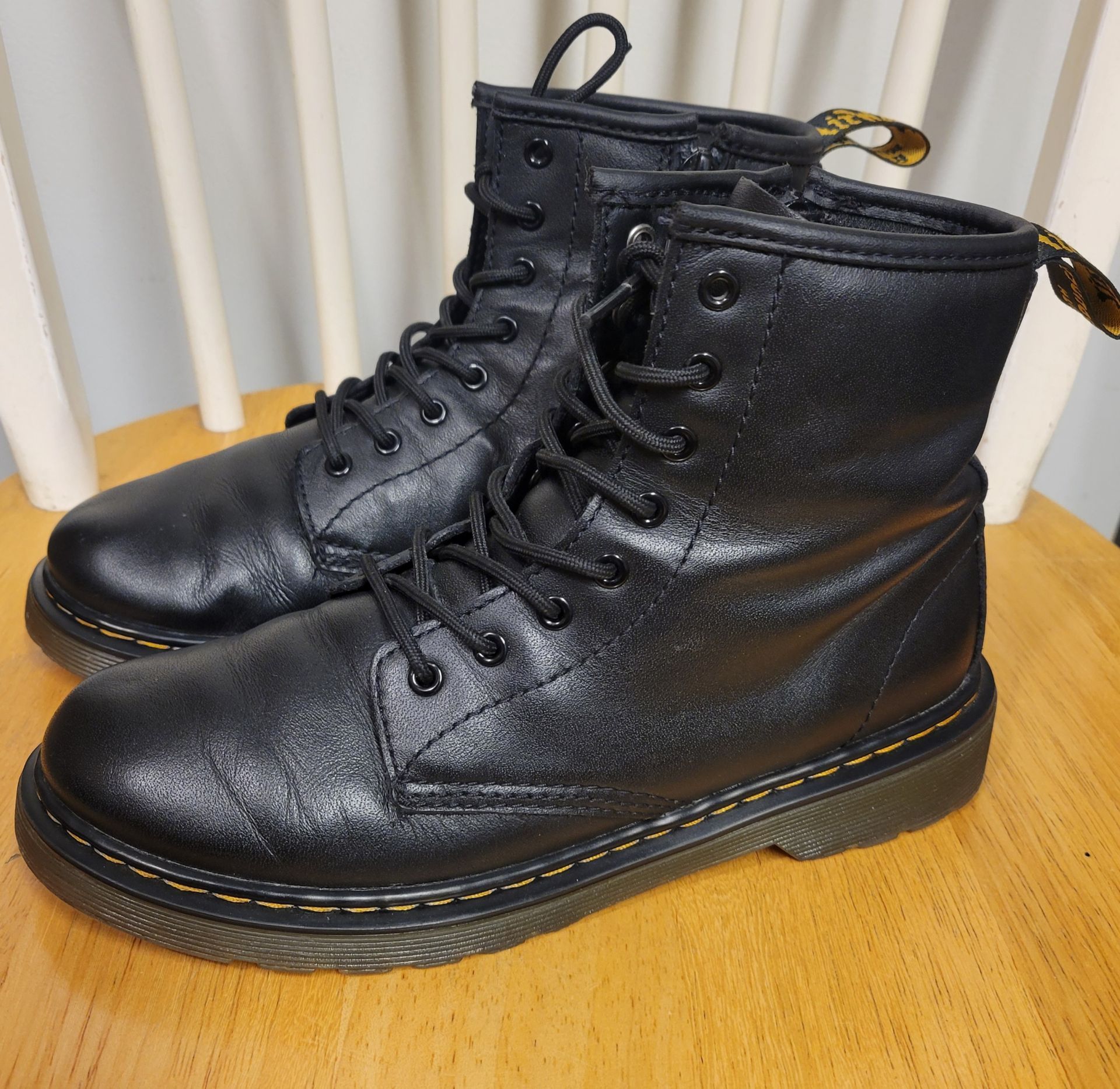 Dr. Martens Women's 1460 Black Leather Boots Size 5 - photo 2
