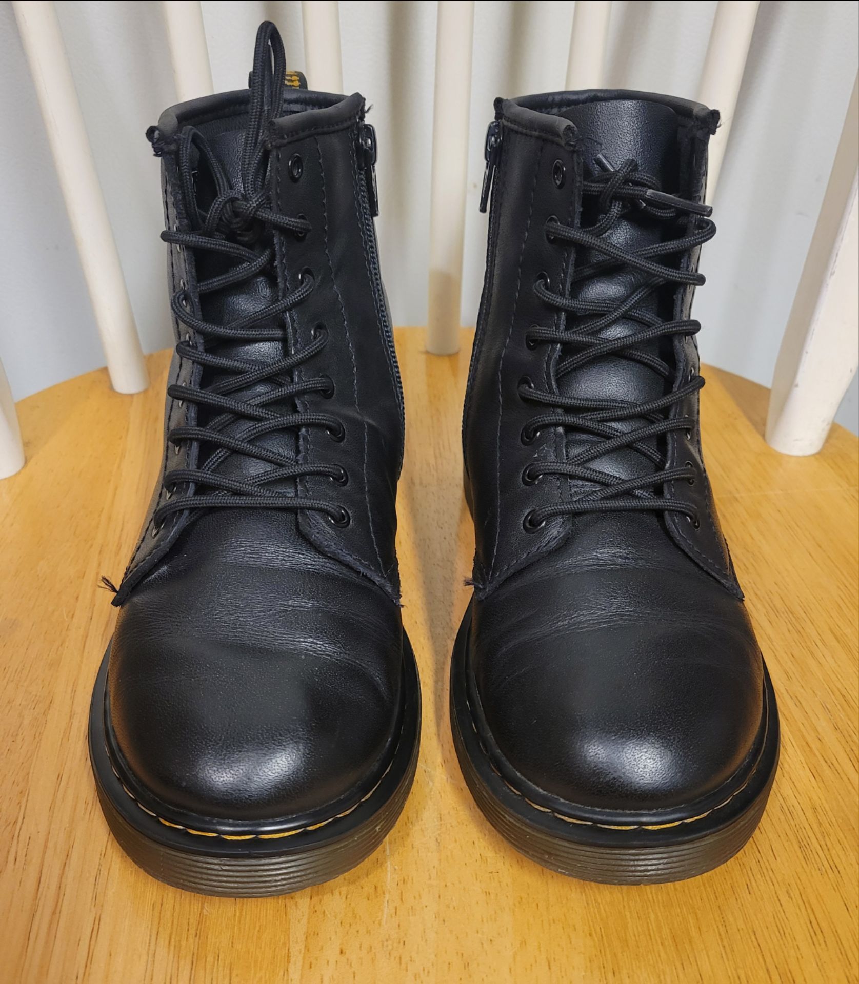 Dr. Martens Women's 1460 Black Leather Boots Size 5 - photo 3