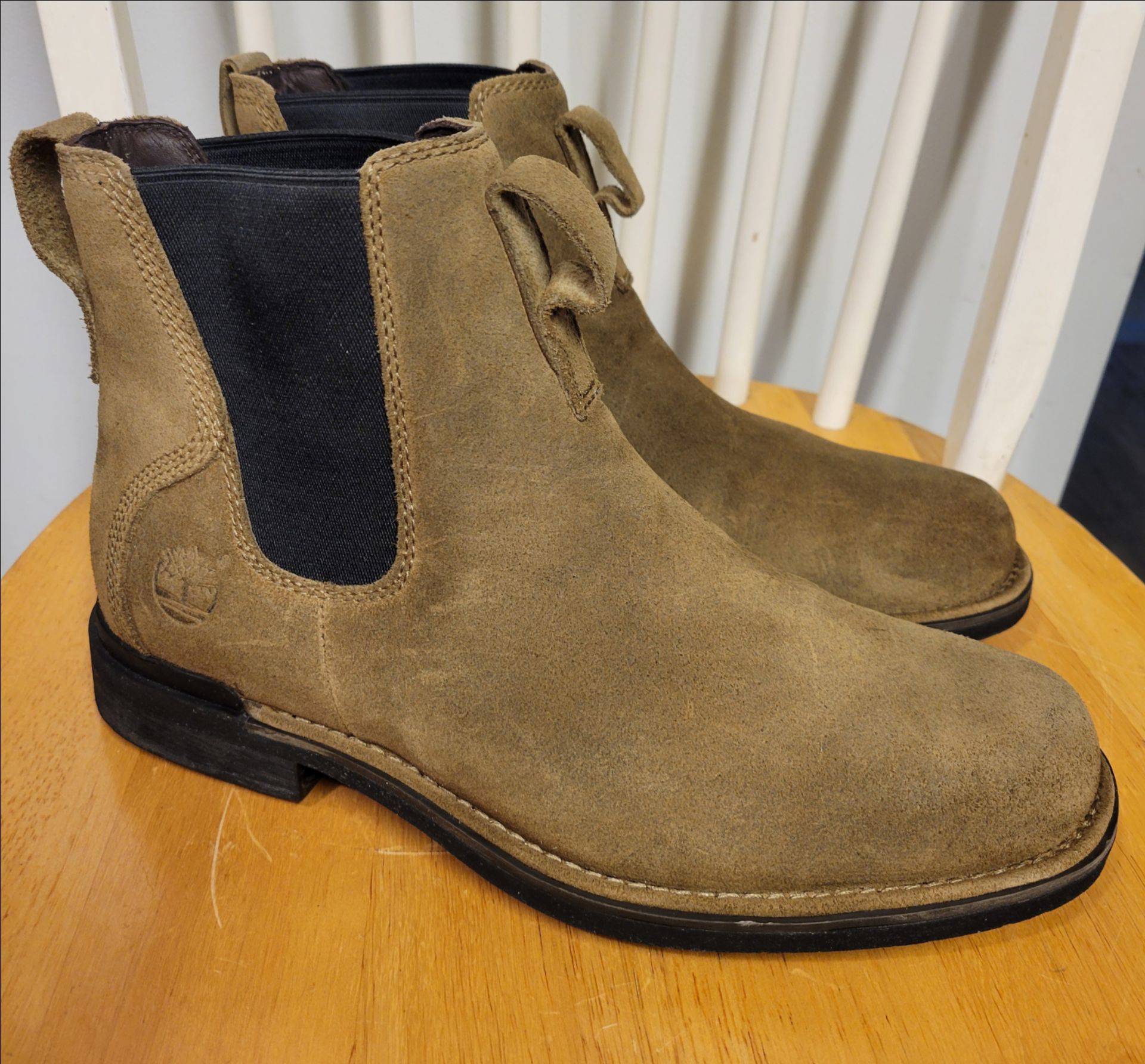 Timberland Washington City Chelsea Boots Suede Tan Men's 9.5