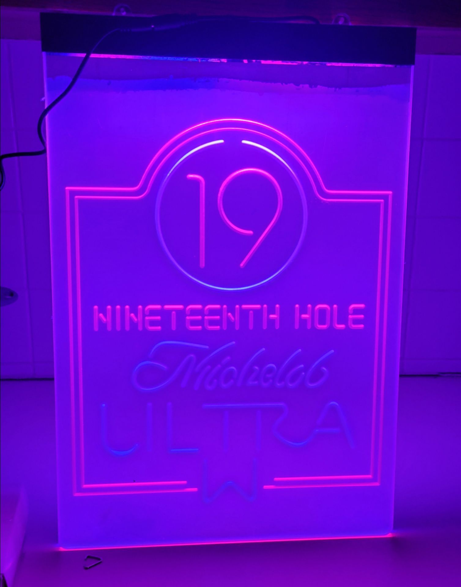 Michelob Beer 19th Hole Golf Home Bar Neon Light LED Sign NEW - photo 2