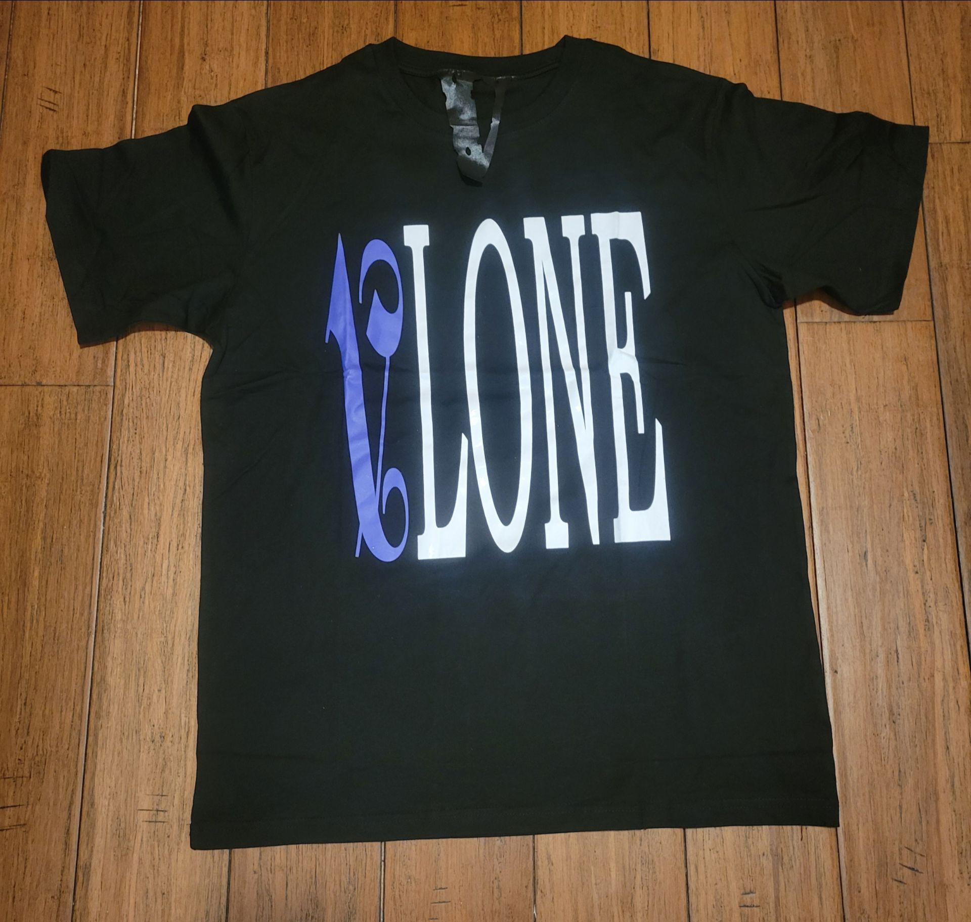VLONE x Palm Angels Black Purple Cotton T-Shirt / Made in USA /