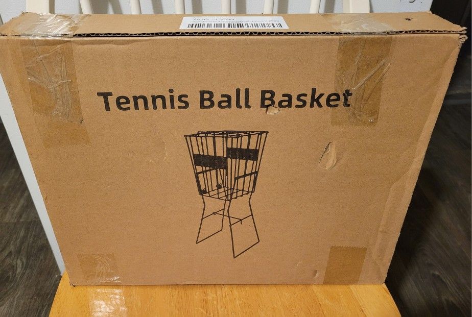 Tennis Ball Pickleball Basket Hopper Cart Portable Stand NEW