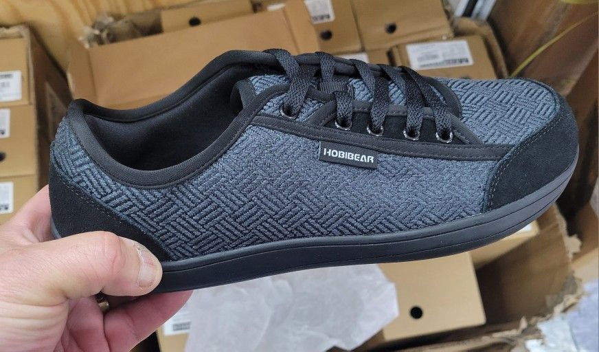 HOBIBEAR Barefoot Minimalist Black Mens Shoes Size 42 / 9