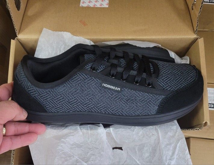 HOBIBEAR Barefoot Minimalist Black Mens Shoes Size 42 / 9 - photo 2
