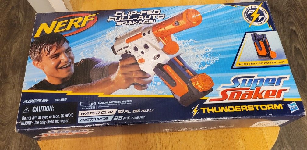 Nerf Super Soaker Thunderstorm Water Gun Motorized NEW