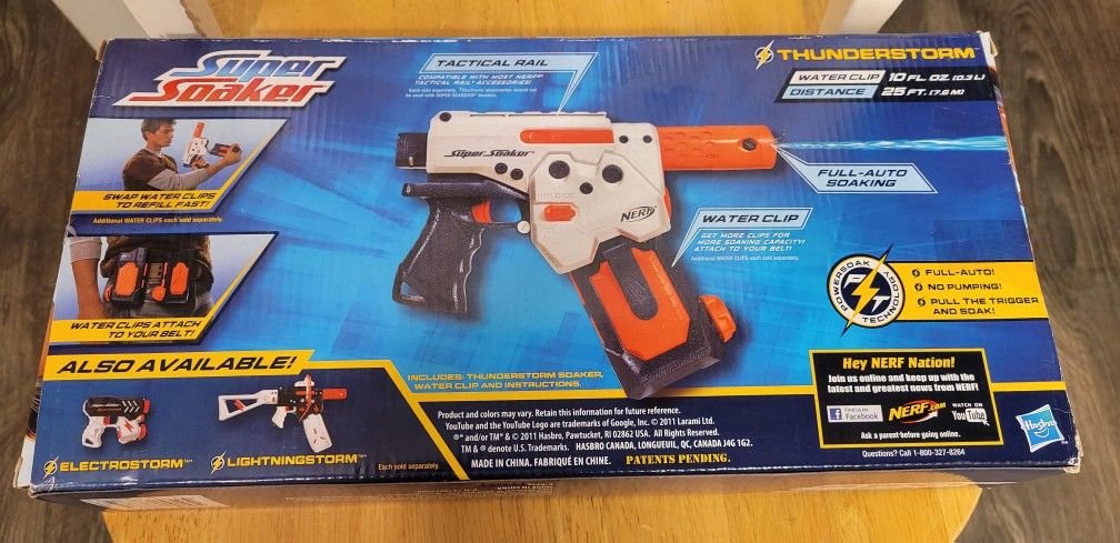 Nerf Super Soaker Thunderstorm Water Gun Motorized NEW - photo 2