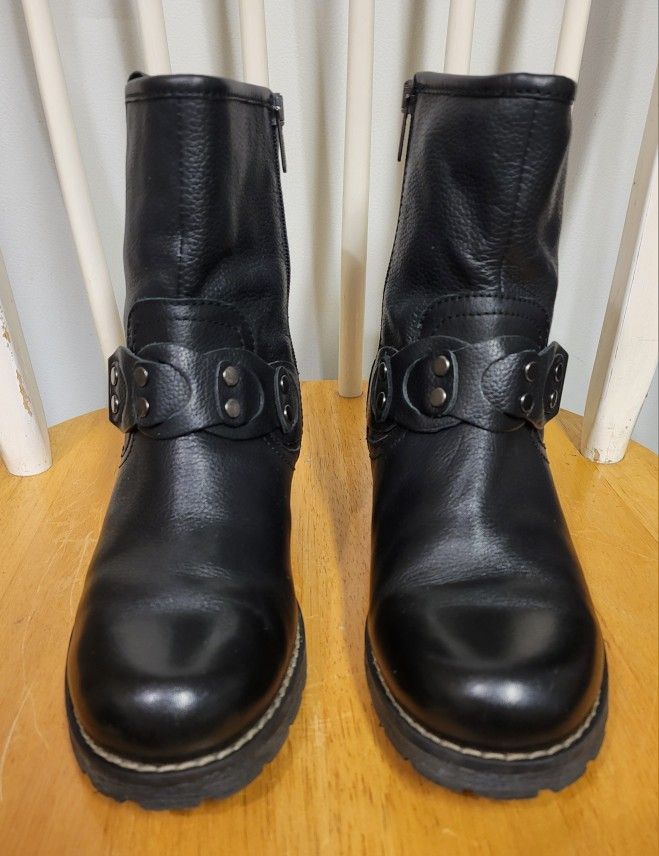 Pikolinos Black Leather Monza Harness Ankle Boots Size 39 8.5 - photo 3