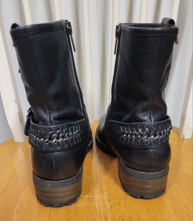 Pikolinos Black Leather Monza Harness Ankle Boots Size 39 8.5 - photo 5