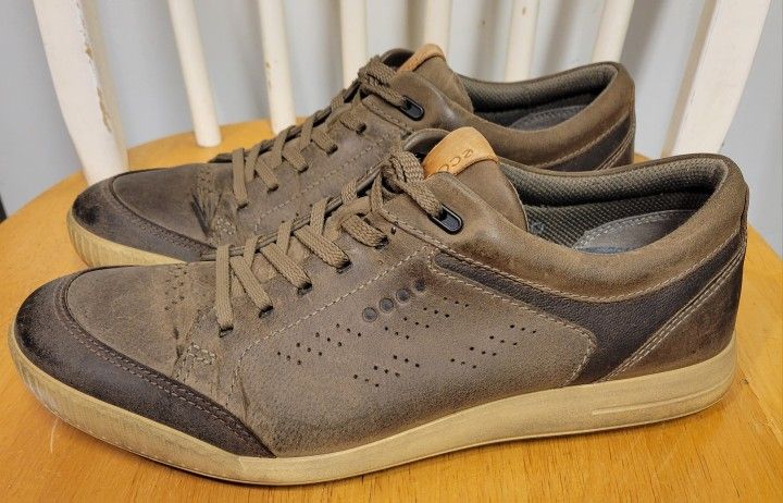 ECCO Hydromax Street Retro Spikeless Golf Shoes Brown Leather Si - photo 2