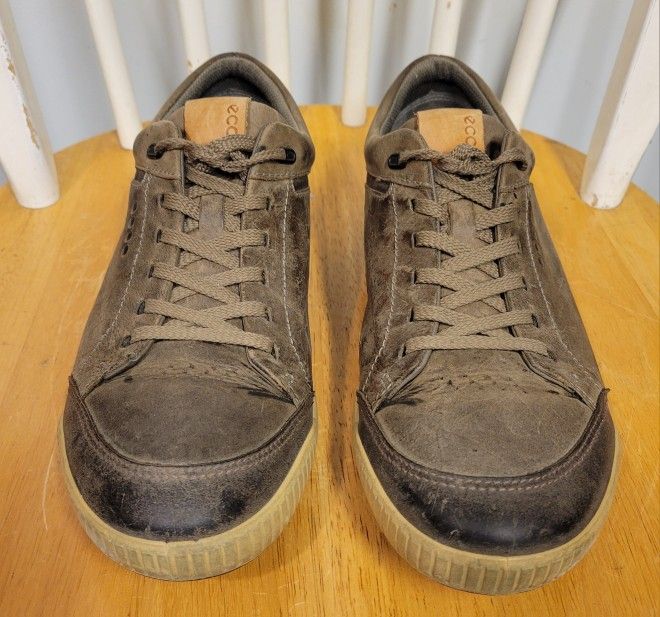ECCO Hydromax Street Retro Spikeless Golf Shoes Brown Leather Si - photo 3