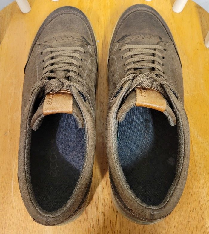 ECCO Hydromax Street Retro Spikeless Golf Shoes Brown Leather Si - photo 4