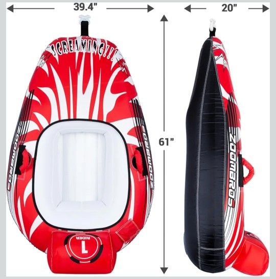 Zoombros 1-Person Towable Tube Wing Inflatable Boat Tube / NEW - photo 4