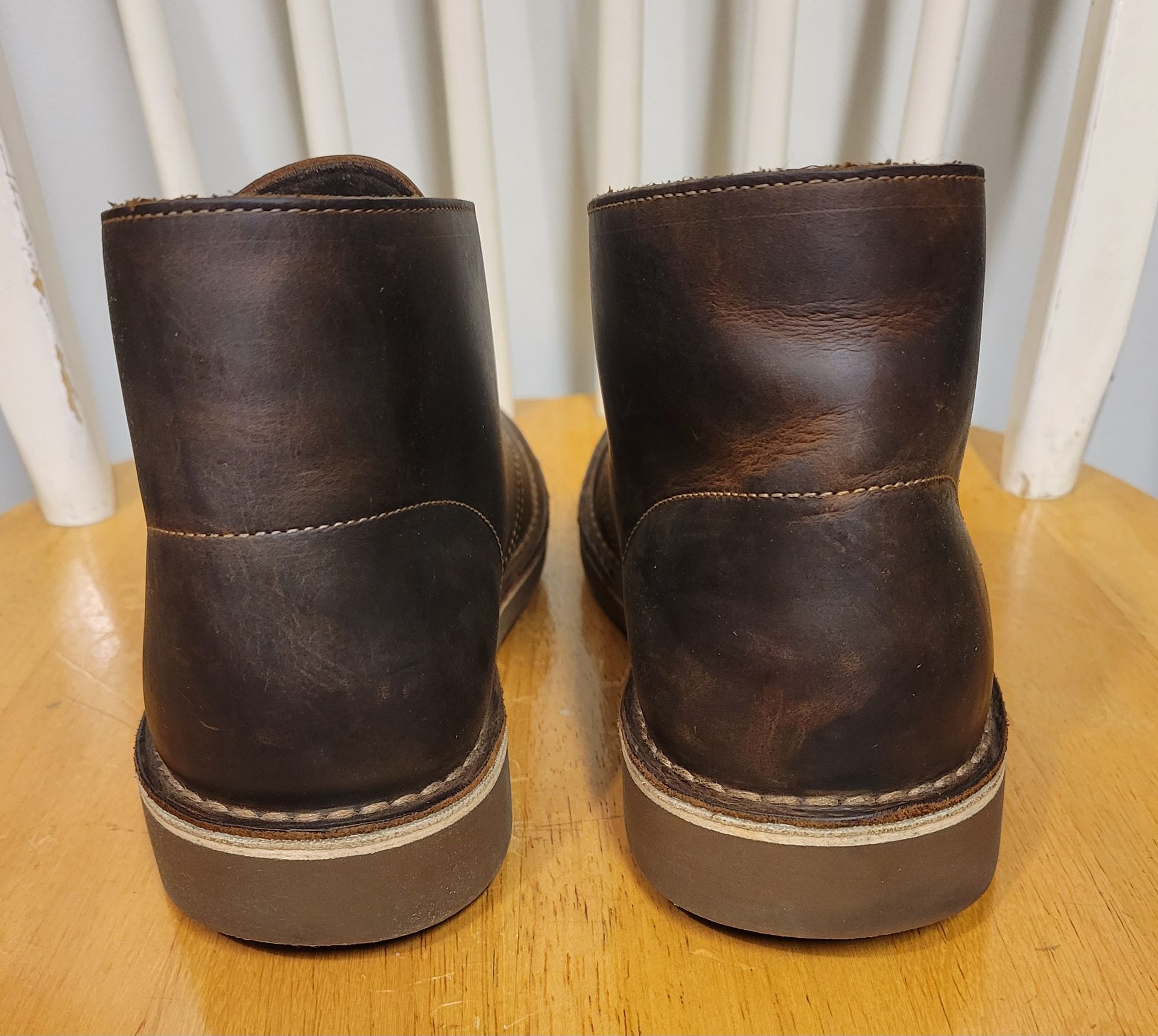 Clarks Men's Bushacre Brown Leather Chukka Boots Sz 8 - photo 5